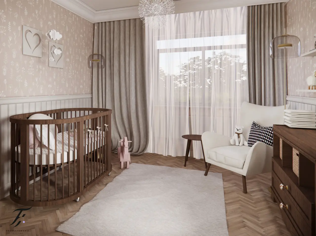 pokój dla noworodka tapeta 